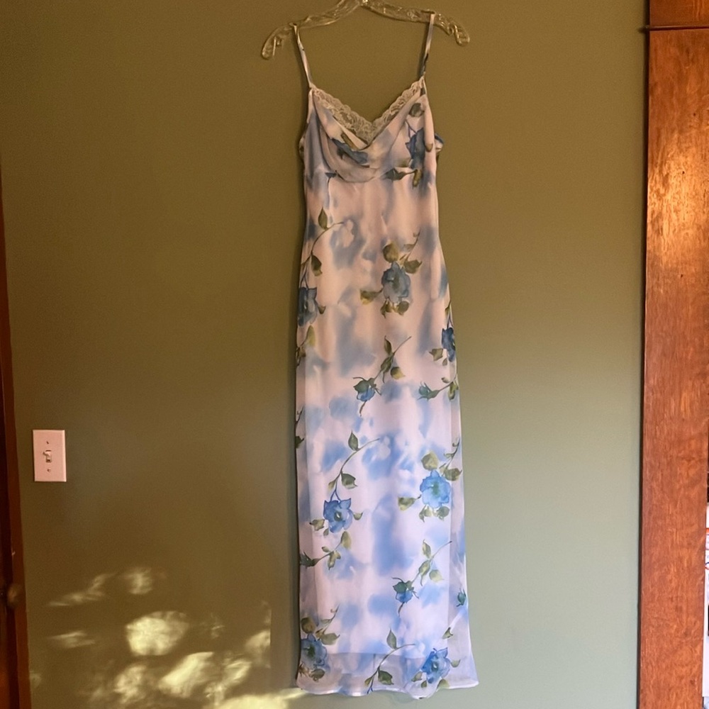 Vintage Windsor floral lace midi slip dress size 7/8